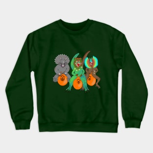 Space Hopping Retro Jurassic Dinosaurs Crewneck Sweatshirt